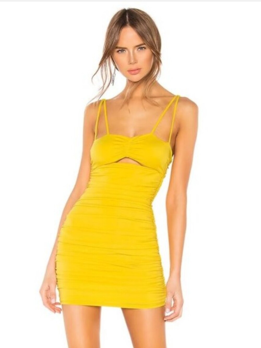 h:ours Zaylee Yellow Mini Dress